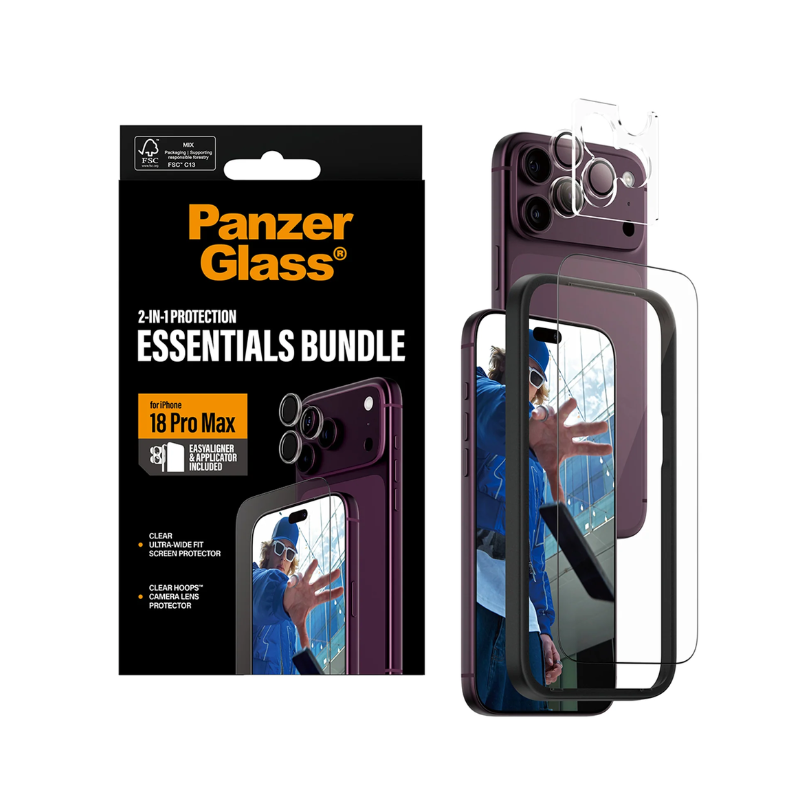 PanzerGlass 2-in-1 Essentials Bun For Apple iPhone 18Pro Max - Clear