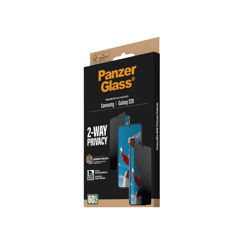 PanzerGlass 2-Way Privacy Screen Protector w EasyAligner Samsung Galaxy S26 - Clear - Clear