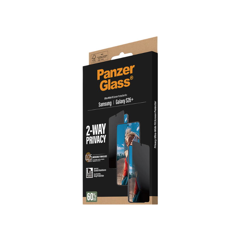 PanzerGlass 2-Way Privacy Screen Protector w. EasyAligner Samsung Galaxy S26 Plus - Clear