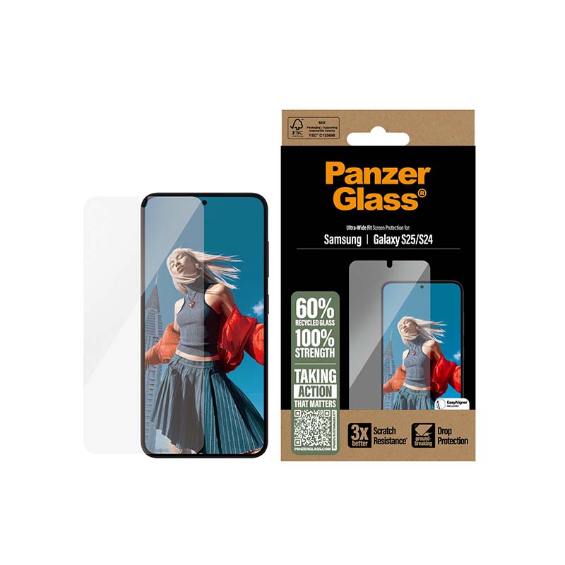 Panzerglass Samsung Galaxy S25 Screenguard Ultra-Wide Fit - Clear - Clear
