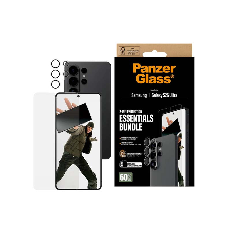 PanzerGlass Samsung Gal S26 Ultra 2-in-1 UWF + Hoops - Clear
