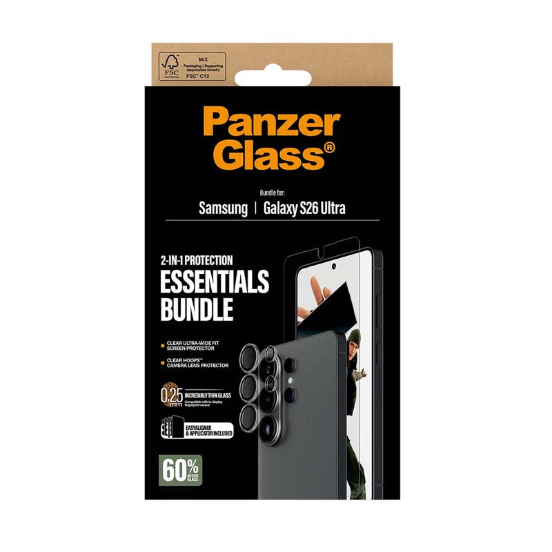 PanzerGlass Samsung Gal S26 Ultra 2-in-1 UWF + Hoops - Clear