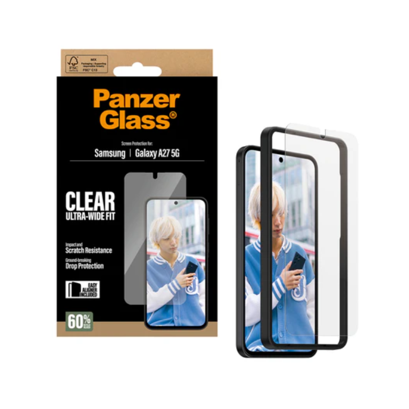 PanzerGlass Ultra-Wide Fit Screen Protector Samsung Galaxy A27 - Clear - Clear