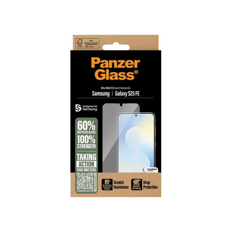 PanzerGlass Ultra-Wide Fit Screen Protector Samsung Galaxy S25 FE