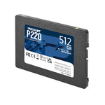 Patriot P220 2.5 inch 512GB SATA Solid State Drive - Black - Black