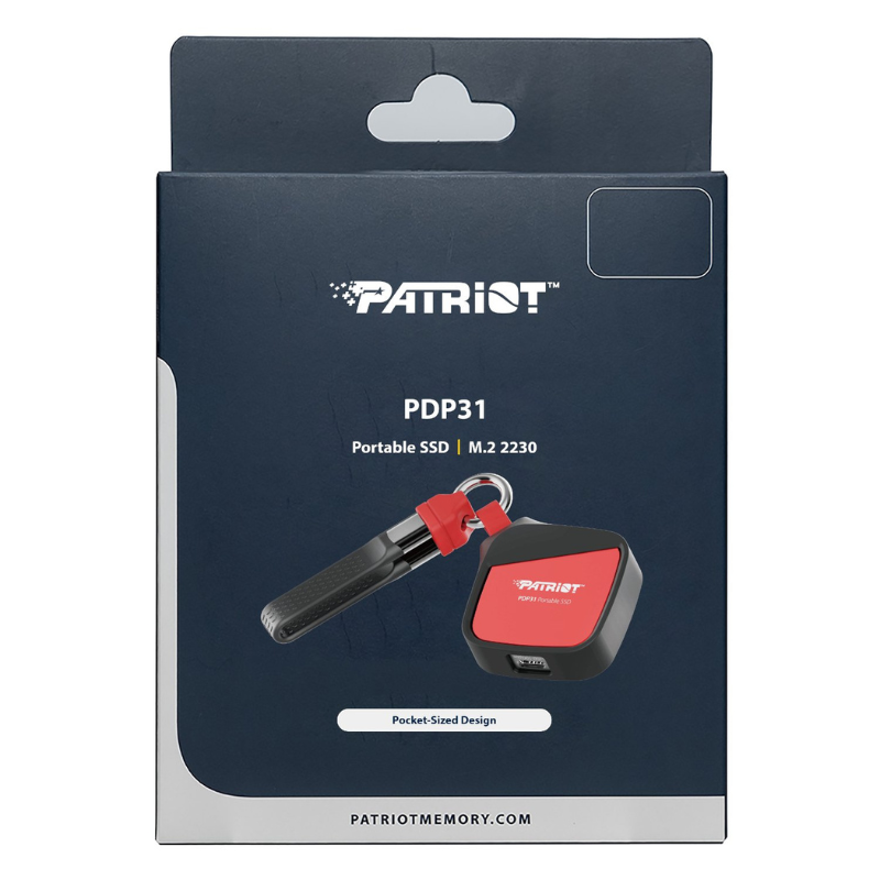 Patriot PDP31 500GB Type-C Portable SSD - Red / Black - Black/Red