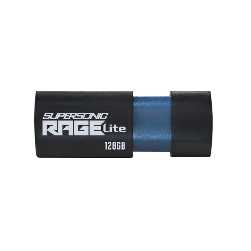 Patriot Supersonic Rage Lite 128GB USB 3.2 Gen1 Flash Drive - Black - Black