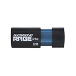 Patriot Supersonic Rage Lite 32GB USB 3.2 Gen1 Flash Drive - Black - Black