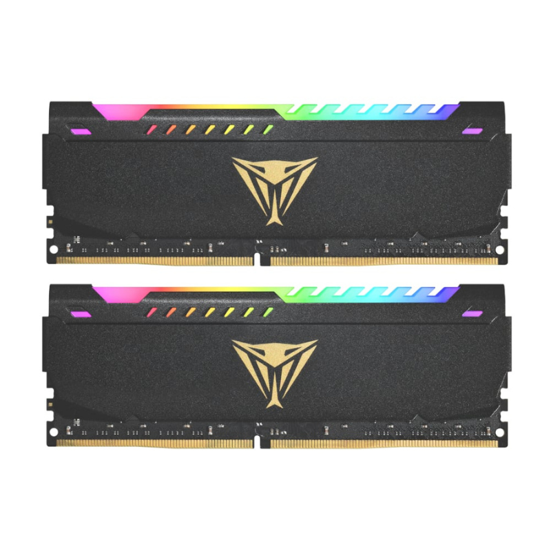 Patriot Vipersteel 32GB KIT (2x16GB) 3600MHz DDR4 Desktop Gaming Memory RGB - Black