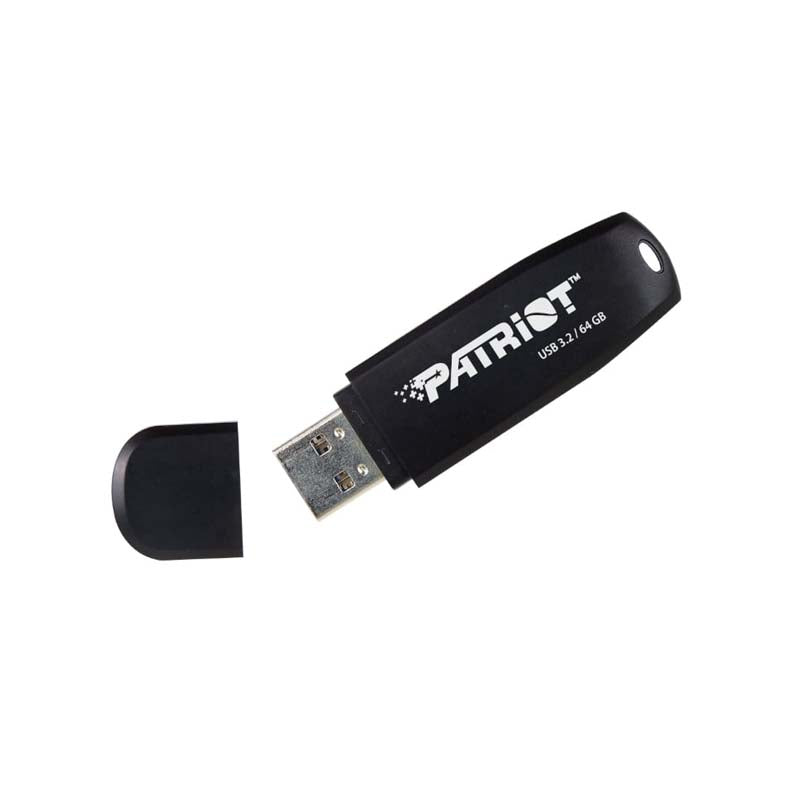 Patriot Xporter Core 64GB USB3.2 Flash Drive - Black - Black