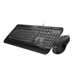 PCBuilder ALPHA Silent Wired Keyboard and Mouse Combo - Black
