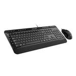 PCBuilder ALPHA Silent Wired Keyboard and Mouse Combo - Black