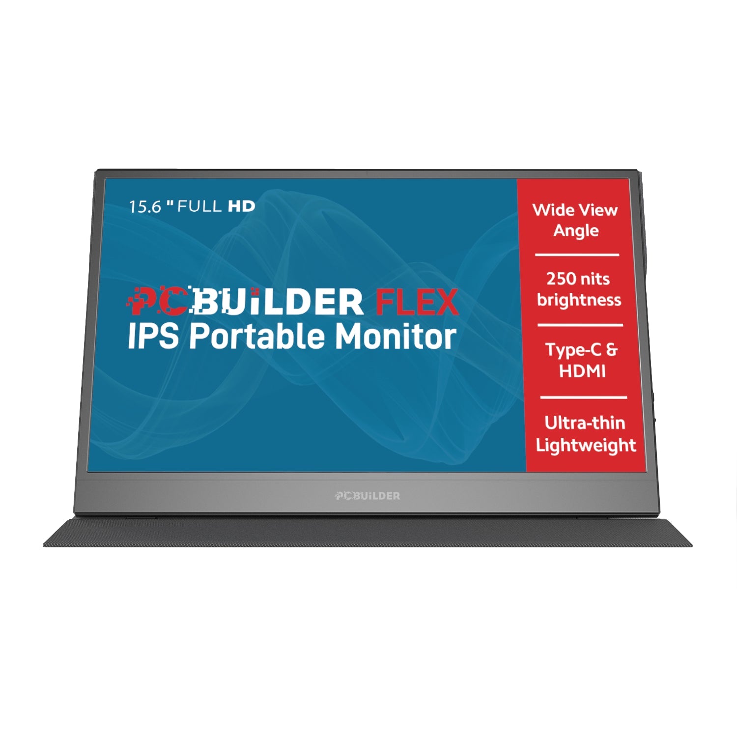 PCBuilder FLEX 15.6’’ Full HD IPS Portable Monitor - Black