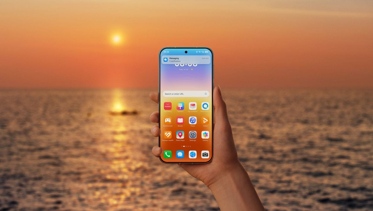 HUAWEI Pura 90s Pro Max SMS receiving interface, show the strong signal of the phone