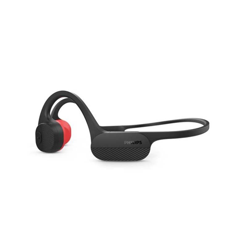 Philips Open-Ear Wireless Sports Headphones - Black - Black / Red