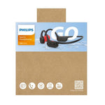 Philips Open-Ear Wireless Sports Headphones - Black - Black / Red