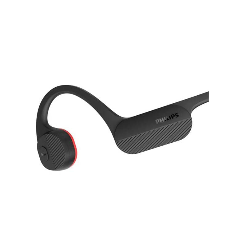 Philips Open-Ear Wireless Sports Headphones - Black - Black / Red