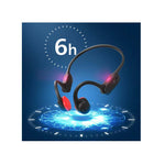 Philips Open-Ear Wireless Sports Headphones - Black - Black / Red