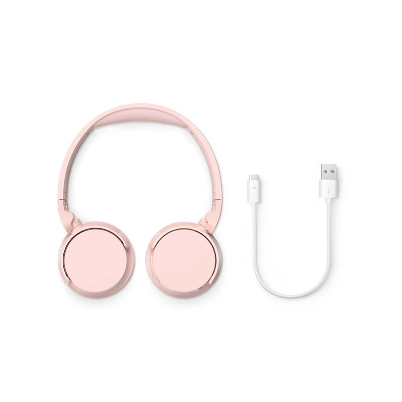 Philips TAH4209 Bluetooth On Ear Headphones with Mic - Pink - Pink