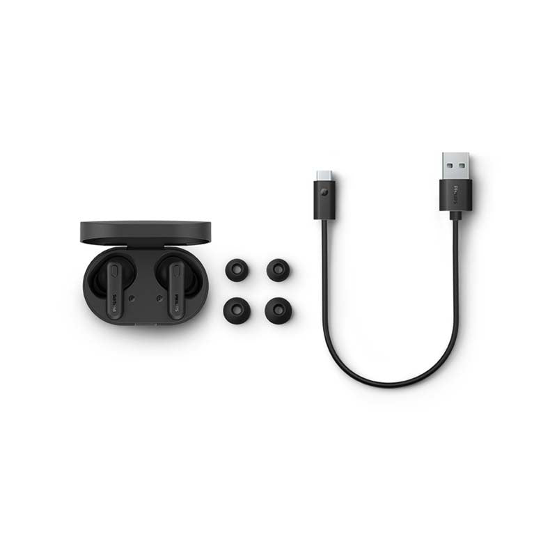 Phillips TAT1108 True Wireless In-Ear Earphones - Black - Black