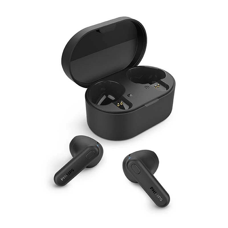 Phillips TAT1138 Pod Style True Wireless In-Ear Earbuds - Black - Black