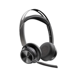 Poly Voyager Focus 2 Microsoft Teams Certified USB-C-C Headset +USB-C/A Adapter +Charging Stand - Black