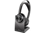 Poly Voyager Focus 2 Microsoft Teams Certified USB-C-C Headset +USB-C/A Adapter +Charging Stand - Black