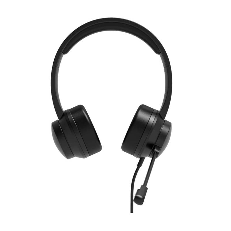Port Comfort Office USB Stereo Headset with Microphone - Black - Black