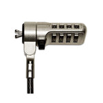 Port Connect 1.8m Wedge Combination Cable Lock - Silver - Silver