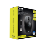Port Connect 2.4GHz Wireless Bluetooth Rechargeable Mouse PRO - Black - Black