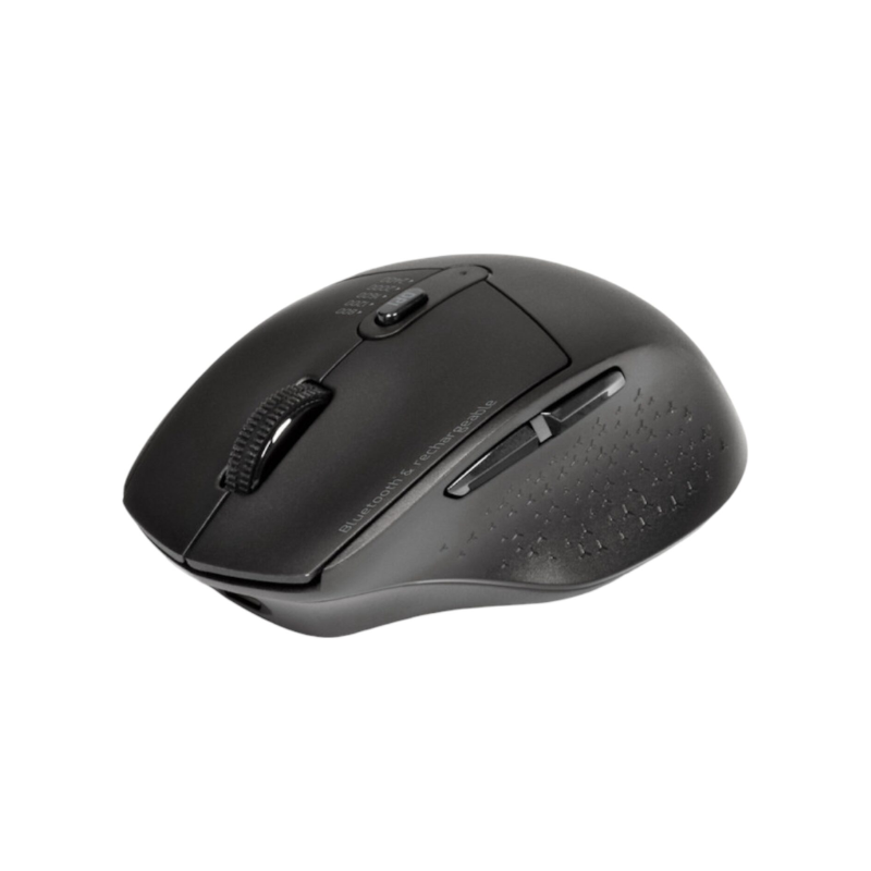 Port Connect 2.4GHz Wireless Bluetooth Rechargeable Mouse PRO - Black - Black