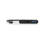 Port Connect 30cm Type-C to HDMI USB3.0 Type-C 60W PD Power Dock - Black - Black