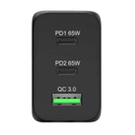 Port Connect 65W GaN USB Type-C Wall Charger - Black - Black