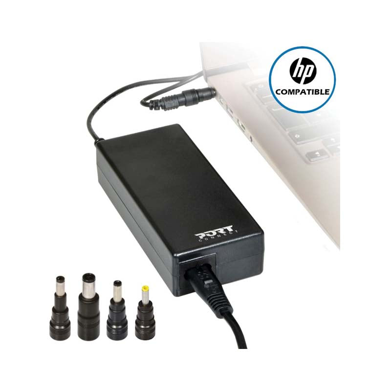 Port Connect 65W HP Notebook Adapter - Black - Black