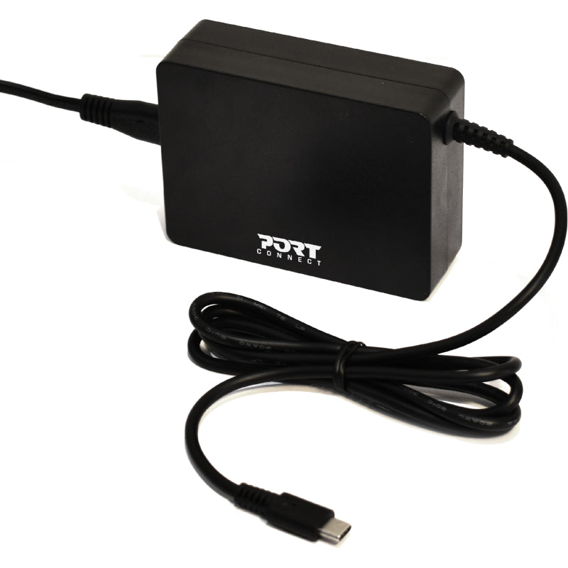 Port Connect 90W USB Type C Notebook Adapter - Black - Black