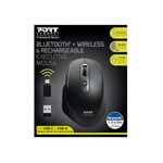 Port Connect Bluetooth Wireless & Rechargeable Executive Mouse Black