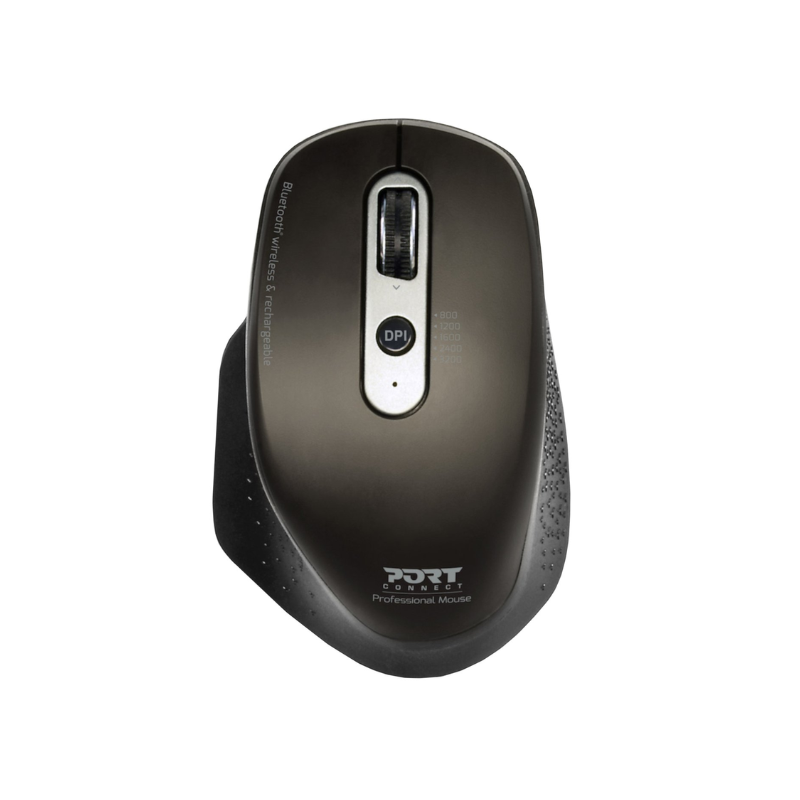 Port Connect Bluetooth Wireless & Rechargeable Executive Mouse Black
