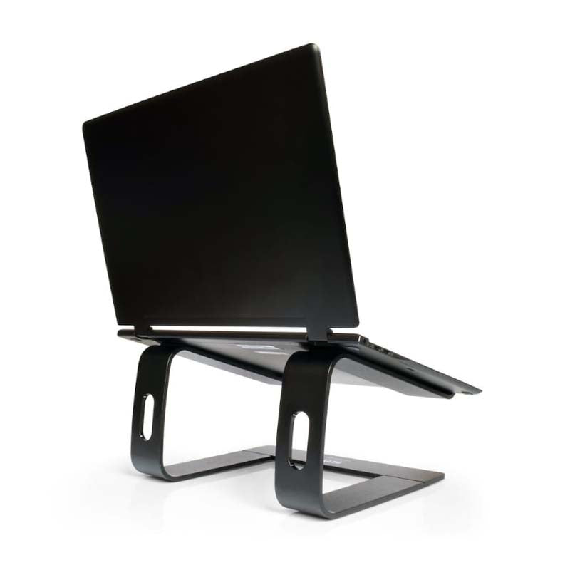 Port Connect Ergonomic Aluminium Notebook Stand - Black - Black