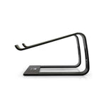 Port Connect Ergonomic Aluminium Notebook Stand - Black - Black