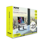 Port Connect Ergonomic Aluminium Notebook Stand - Black - Black