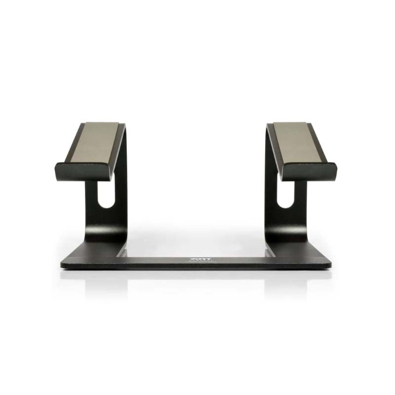 Port Connect Ergonomic Aluminium Notebook Stand - Black - Black