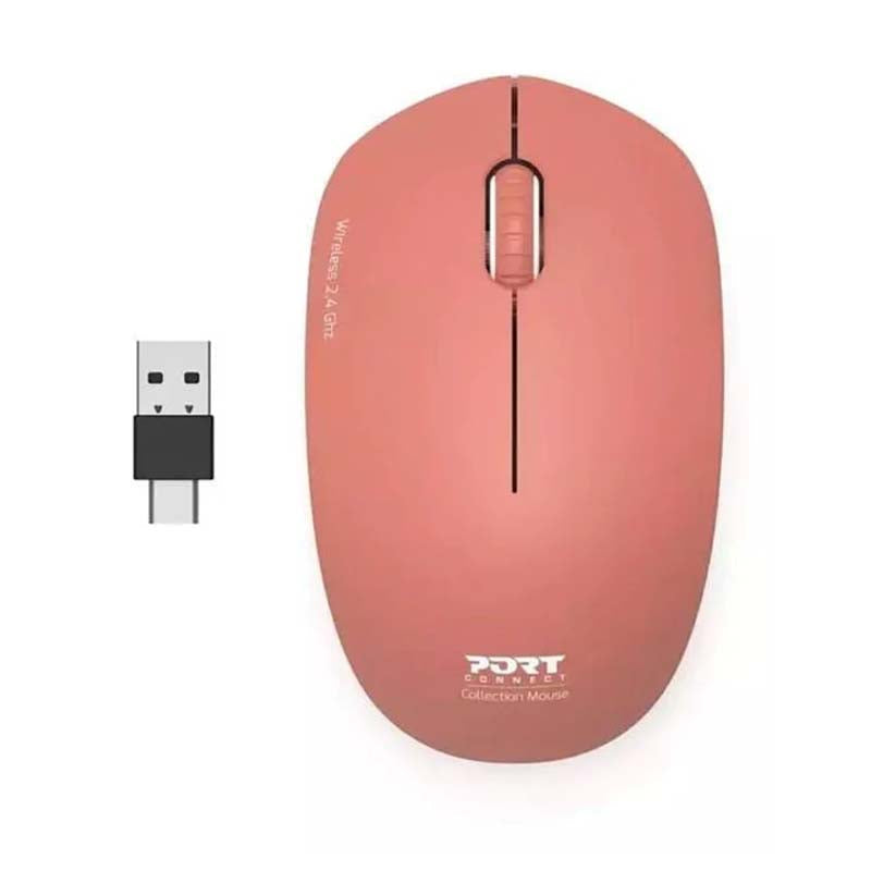 Port Connect MOUSE COLLECTION II WIRELESS Terracota - Pink