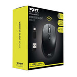 Port Connect Silent Wireless Mouse - Black - Black