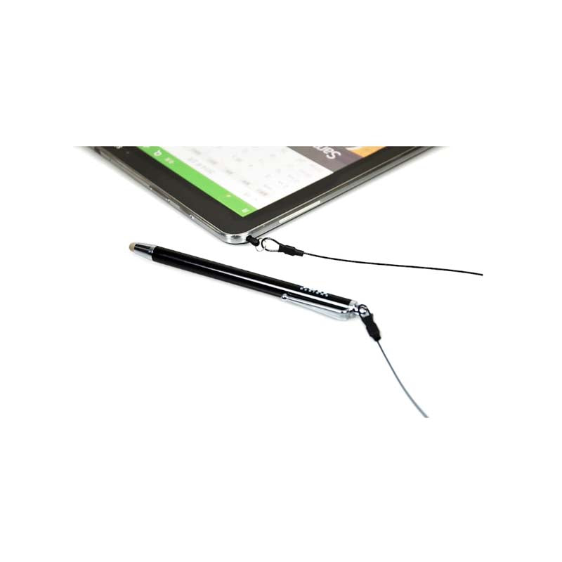 Port Connect Stylus Pen with 40cm Fabric Cable - Black - Black