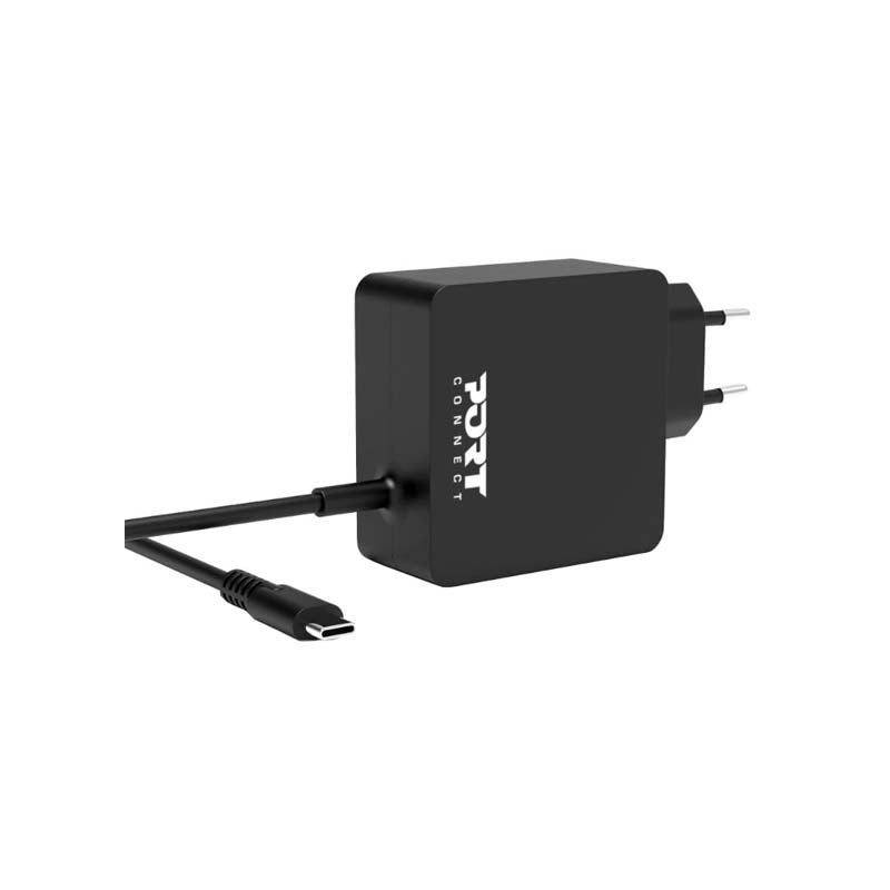 Port Connect Type C 45W Universal Power Supply - Black - Black