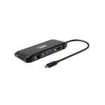 Port Connect USB Type C Travel Docking Station - Black - Black