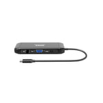 Port Connect USB Type C Travel Docking Station - Black - Black