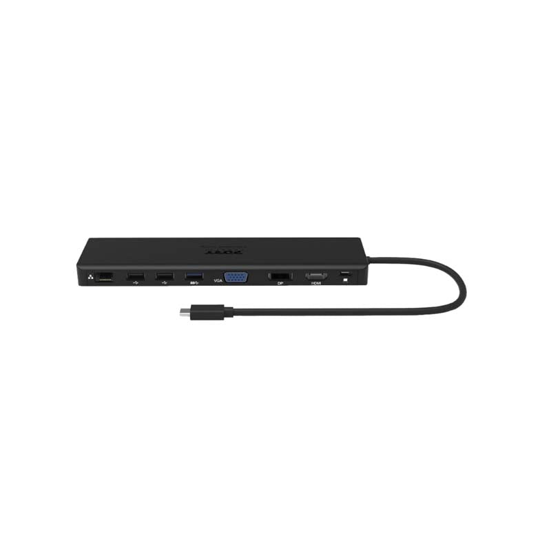 Port Connect USB Type C Travel Docking Station Hub - Black - Black
