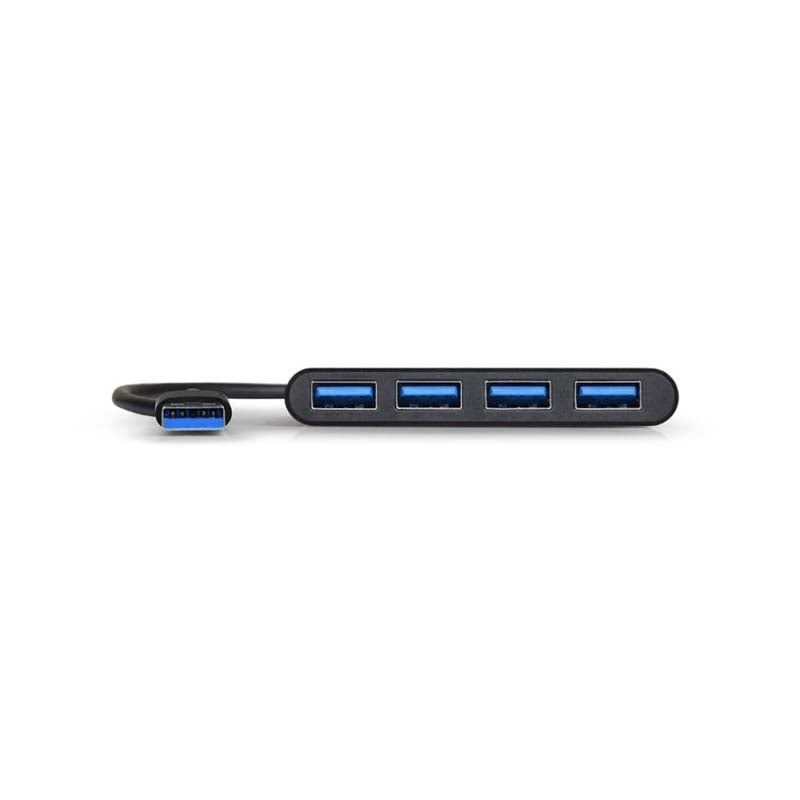 Port Connect USB3.0 to USB3.0 4 Port Hub - Black - Black