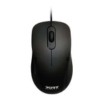Port Design Combo Wired Mouse and Keyboard - Black - Black